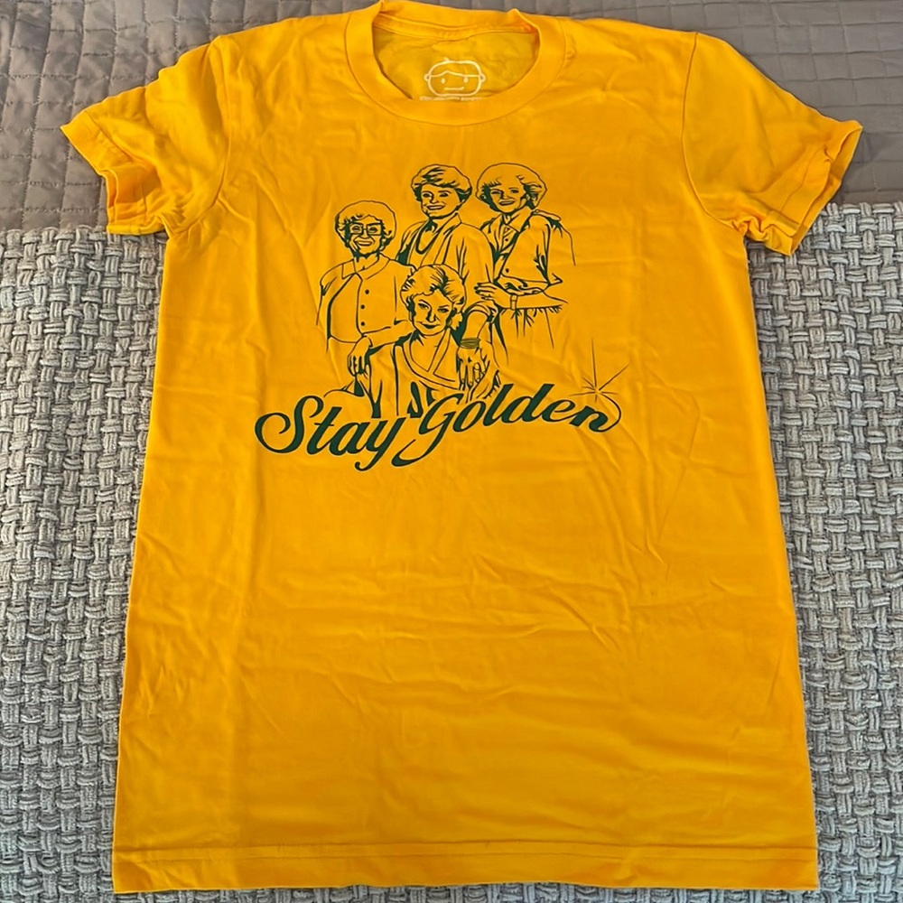 Small yellow golden girls t shirt , never worn